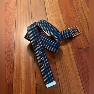 Like New Rainbow stitch canvas belt